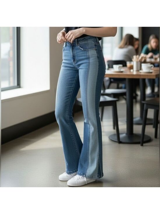 Kut from the Kloth Denim - Kut From The Kloth Blue Flare Wide Leg Jeans #JEA17